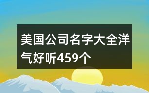 美國公司名字大全洋氣好聽459個