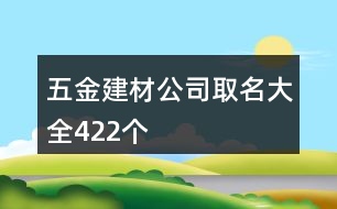 五金建材公司取名大全422個