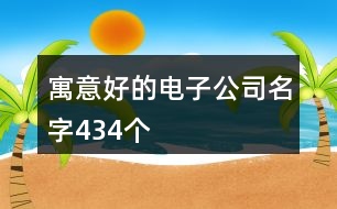 寓意好的電子公司名字434個(gè)