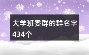 大學班委群的群名字434個