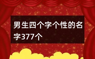 男生四個字個性的名字377個