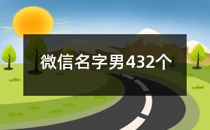 微信名字男432個