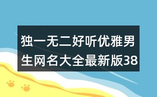 獨(dú)一無二好聽優(yōu)雅男生網(wǎng)名大全最新版380個(gè)