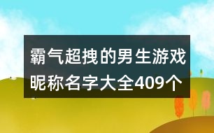 霸氣超拽的男生游戲昵稱(chēng)名字大全409個(gè)