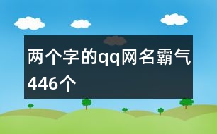 兩個(gè)字的qq網(wǎng)名霸氣446個(gè)