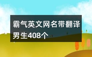 霸氣英文網(wǎng)名帶翻譯男生408個(gè)