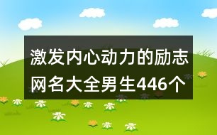 激發(fā)內(nèi)心動力的勵志網(wǎng)名大全男生446個