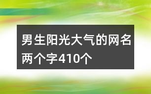 男生陽(yáng)光大氣的網(wǎng)名兩個(gè)字410個(gè)