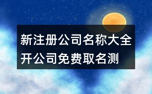 新注冊(cè)公司名稱大全,開(kāi)公司免費(fèi)取名測(cè)試打分397個(gè)