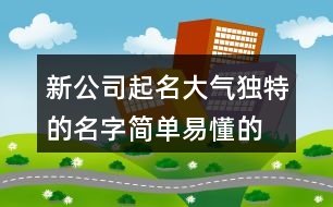 新公司起名大氣獨特的名字,簡單易懂的公司名稱387個