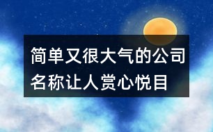 簡(jiǎn)單又很大氣的公司名稱,讓人賞心悅目的公司名字392個(gè)