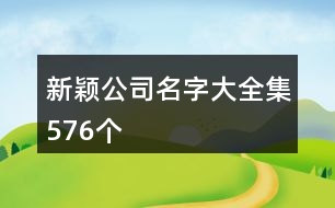 新穎公司名字大全集576個(gè)