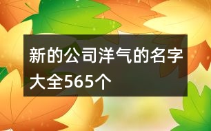 新的公司洋氣的名字大全565個(gè)