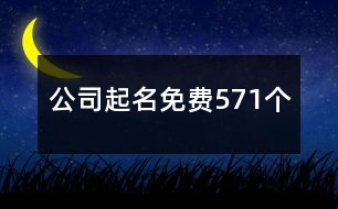 公司起名免費571個