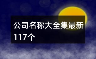 公司名稱大全集最新117個