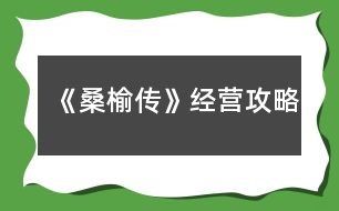 《桑榆傳》經(jīng)營(yíng)攻略