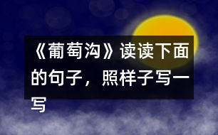 《葡萄溝》讀讀下面的句子，照樣子寫一寫。