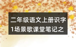 二年級(jí)語(yǔ)文上冊(cè)識(shí)字1場(chǎng)景歌課堂筆記之本課重難點(diǎn)