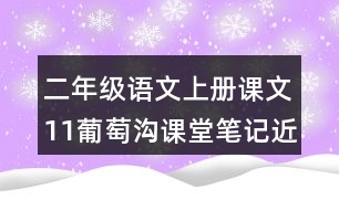 二年級(jí)語(yǔ)文上冊(cè)課文11葡萄溝課堂筆記近義詞反義詞