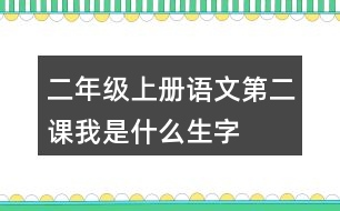 二年級(jí)上冊(cè)語(yǔ)文第二課我是什么生字