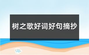 樹(shù)之歌好詞好句摘抄