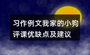 習(xí)作例文：我家的小狗評課優(yōu)缺點及建議