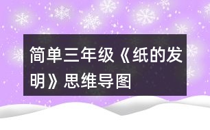 簡(jiǎn)單三年級(jí)《紙的發(fā)明》思維導(dǎo)圖