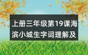 上冊三年級第19課海濱小城生字詞理解及造句