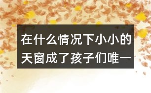 在什么情況下小小的天窗成了孩子們唯一的慰藉？