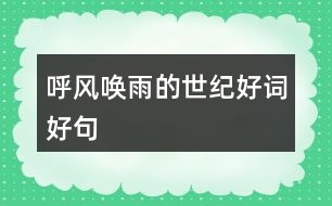 呼風喚雨的世紀好詞好句