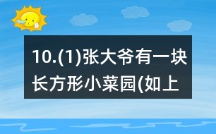 10.(1)張大爺有一塊長(zhǎng)方形小菜園(如上圖)，他想用籬笆圍起來(lái)，需要籬笆多少米? (2)如果兩個(gè)公司所售的籬笆質(zhì)量相同，你能幫張大爺推薦一下，選用哪家公司的比較合算?你是怎樣想的?與同伴進(jìn)行交流。