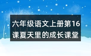 六年級(jí)語(yǔ)文上冊(cè)第16課夏天里的成長(zhǎng)課堂筆記課后生字組詞