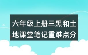 六年級(jí)上冊(cè)三黑和土地課堂筆記重難點(diǎn)分析