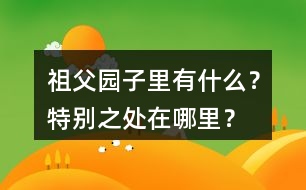 祖父園子里有什么？特別之處在哪里？