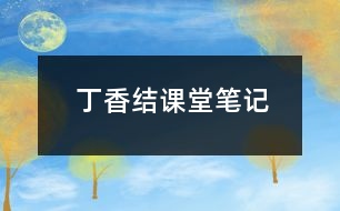 丁香結(jié)課堂筆記