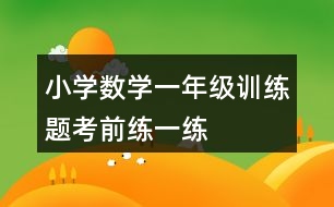 小學(xué)數(shù)學(xué)一年級訓(xùn)練題考前練一練