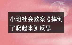 小班社會教案《摔倒了爬起來》反思