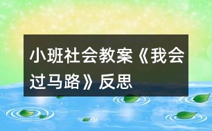 小班社會教案《我會過馬路》反思