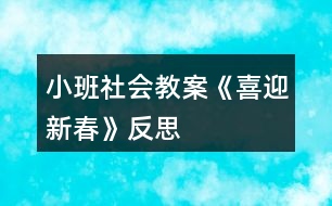 小班社會教案《喜迎新春》反思