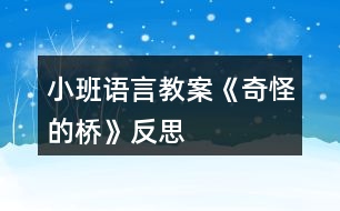 小班語言教案《奇怪的橋》反思