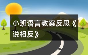 小班語言教案反思《說相反》