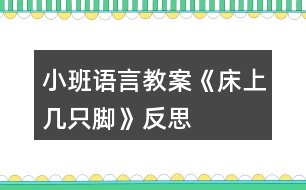 小班語(yǔ)言教案《床上幾只腳》反思