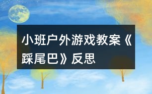 小班戶外游戲教案《踩尾巴》反思