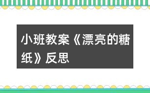 小班教案《漂亮的糖紙》反思