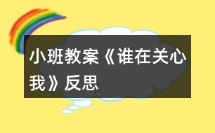 小班教案《誰在關心我》反思