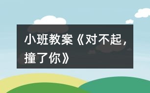 小班教案《對不起，撞了你》