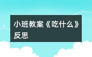 小班教案《吃什么》反思