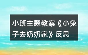 小班主題教案《小兔子去奶奶家》反思