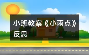 小班教案《小雨點(diǎn)》反思