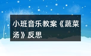 小班音樂教案《蔬菜湯》反思